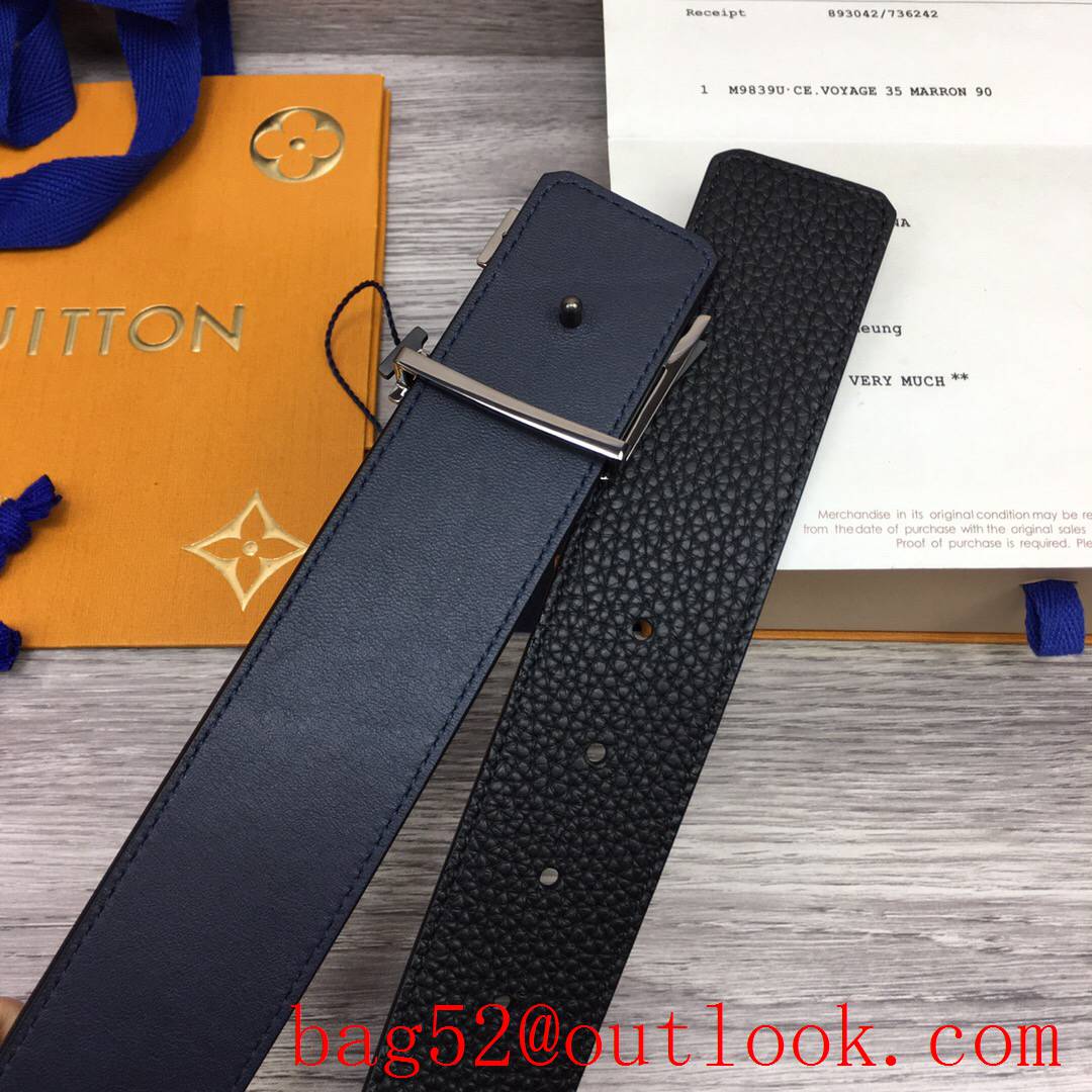 lv Louis Vuitton 40mm shake leather initiales reversible belt 3 colors