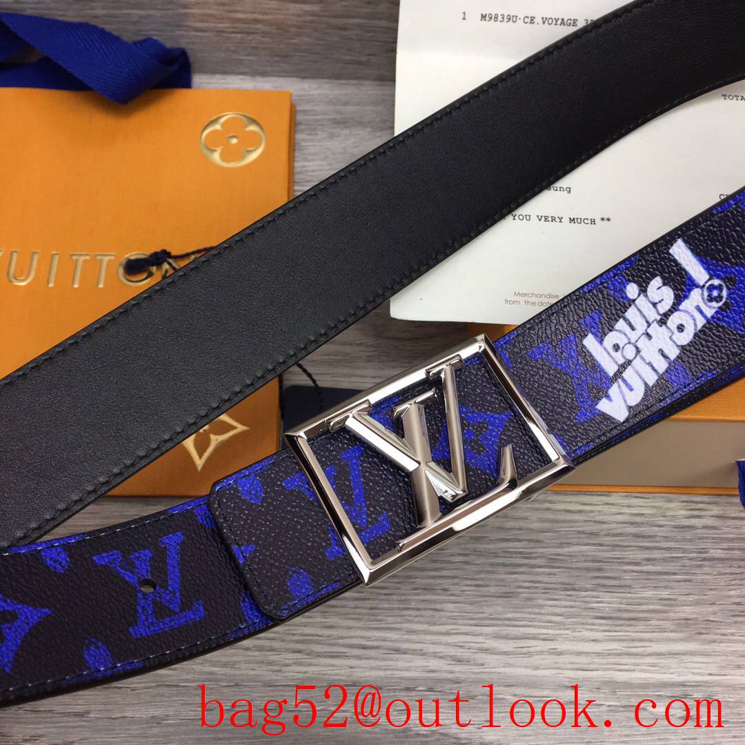 lv Louis Vuitton navy new buckle 40mm belt 3 colors