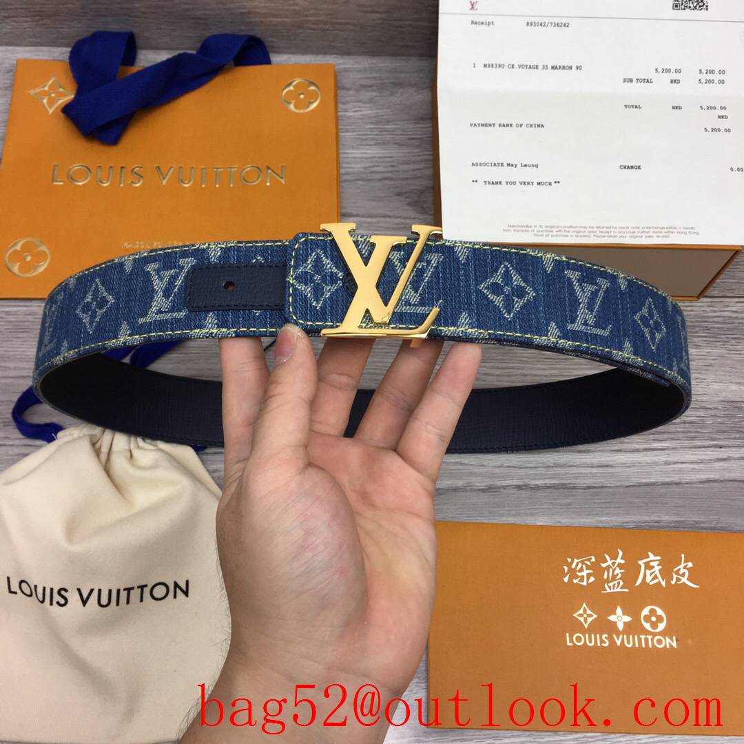 lv Louis Vuitton nigo men initiales leather belt 5 colors