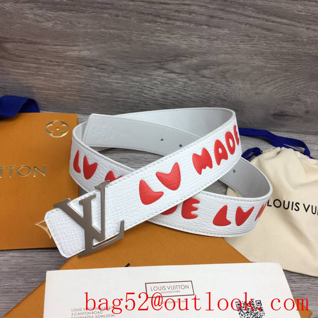 lv Louis Vuitton nigo men initiales leather belt 5 colors