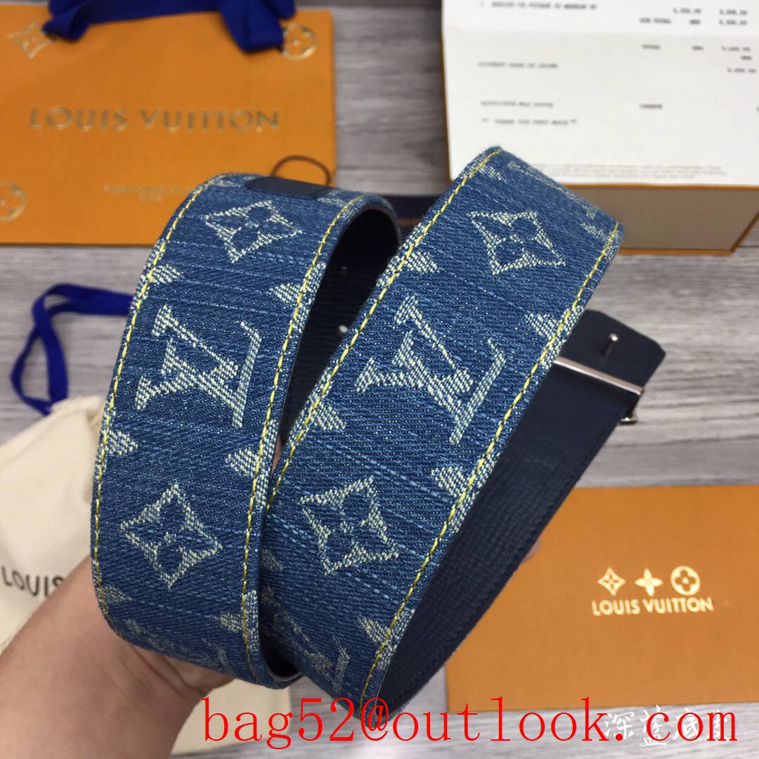 lv Louis Vuitton nigo denim with leather belt