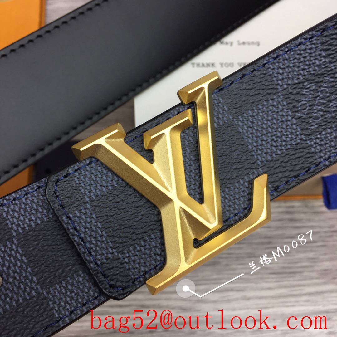 lv Louis Vuitton 40mm initiales damier M0087 belt v gold