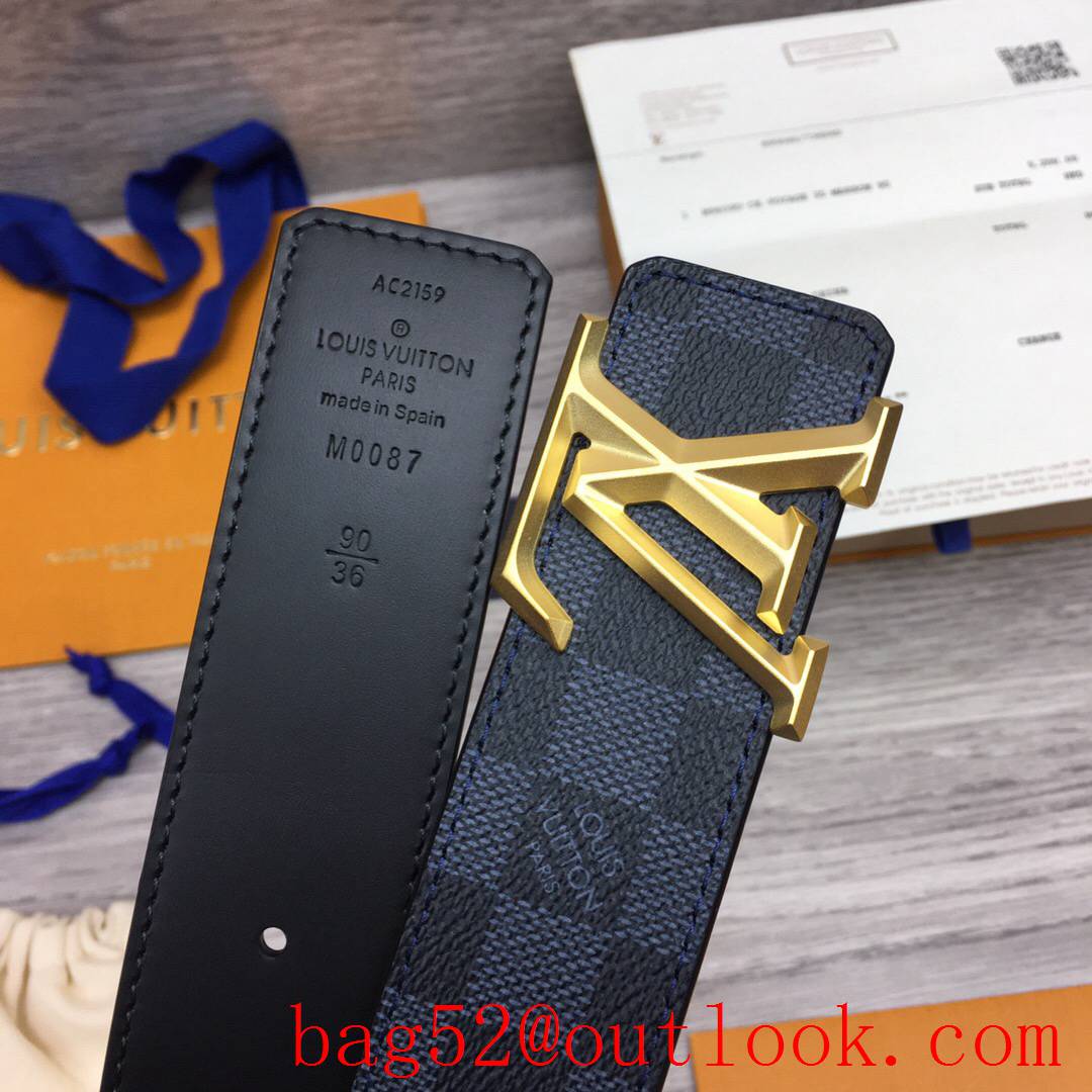 lv Louis Vuitton 40mm initiales damier M0087 belt v gold