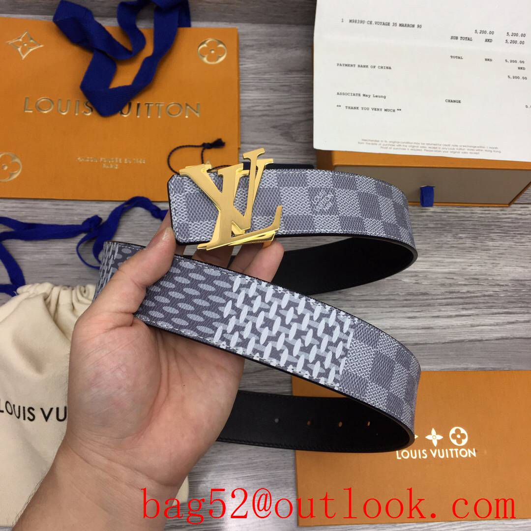 lv Louis Vuitton shake 40mm initiales damier reversible belt 3 colors