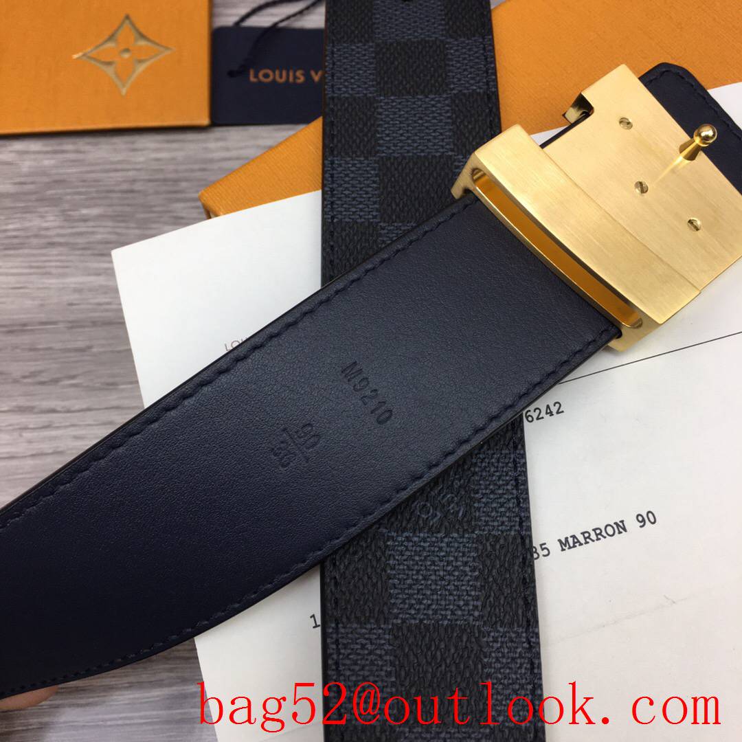 lv Louis Vuitton 40mm damier print initiales buckle belt M9210 4 colors