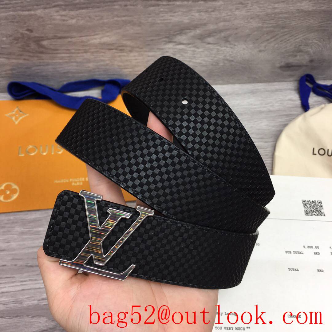 lv Louis Vuitton 40mm suede damier belt 4 colors