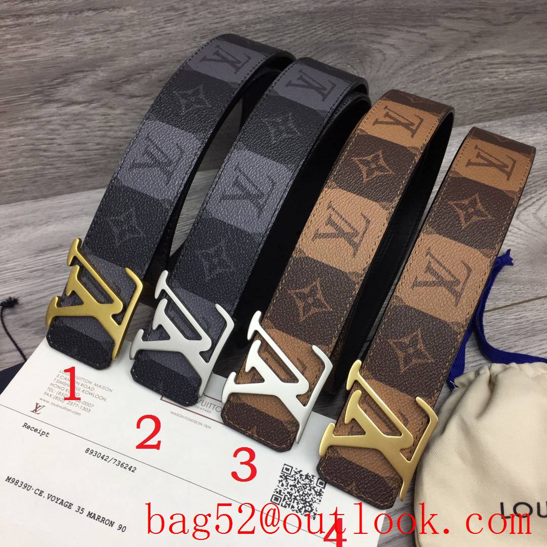 lv Louis Vuitton 40mm damier monogram initiales buckle belt 4 colors