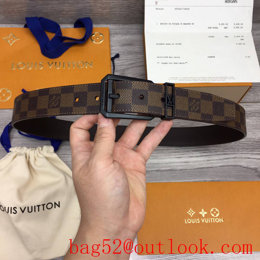 lv Louis Vuitton 35mm new pin buckle leather belt 5 colors