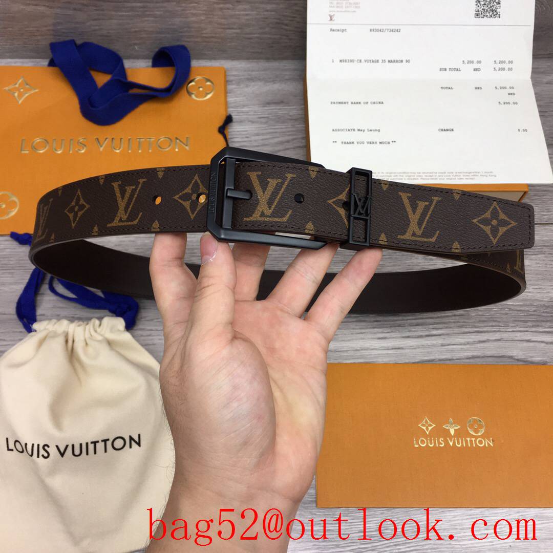 lv Louis Vuitton 35mm new pin buckle leather belt 5 colors