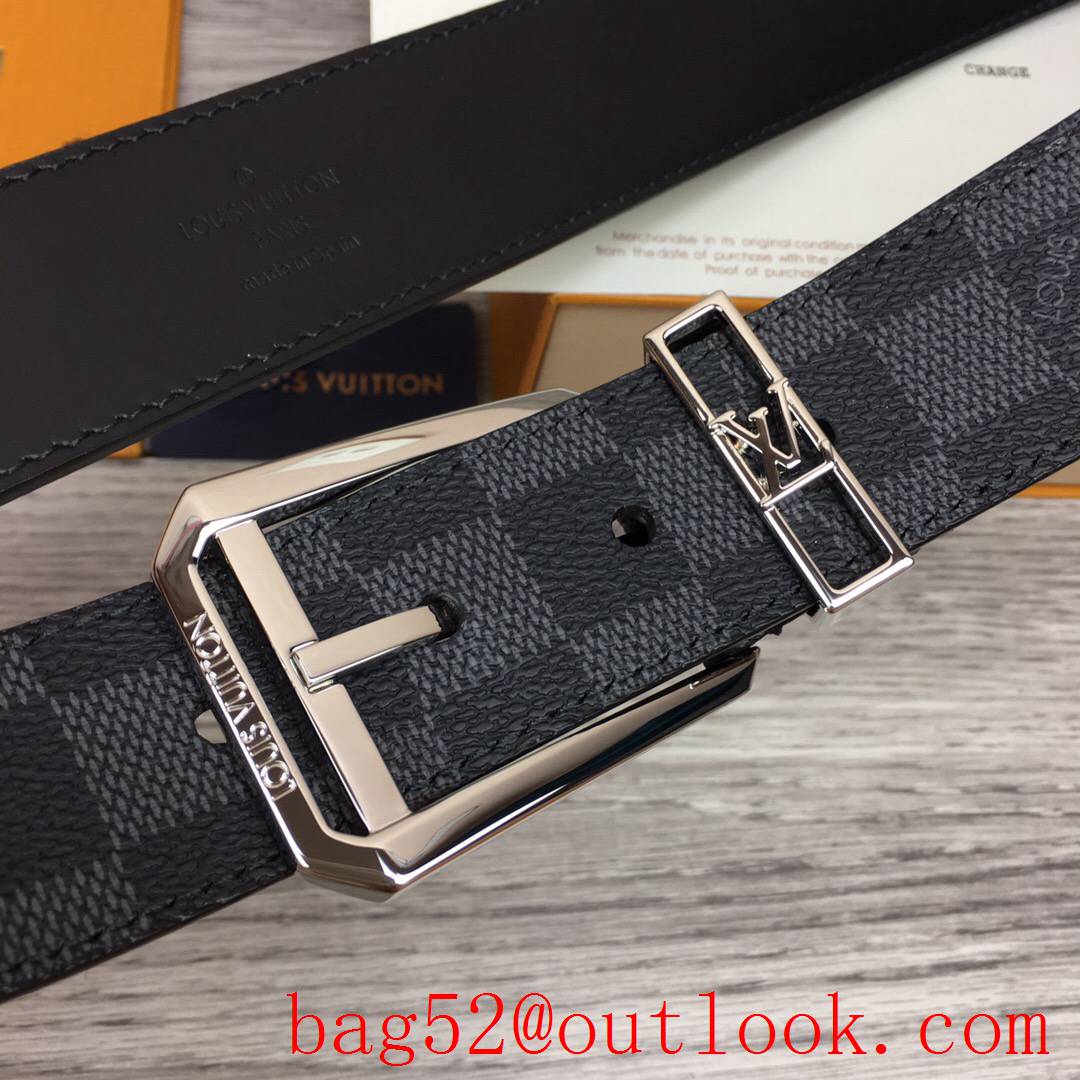 lv Louis Vuitton 35mm new pin buckle leather belt 5 colors