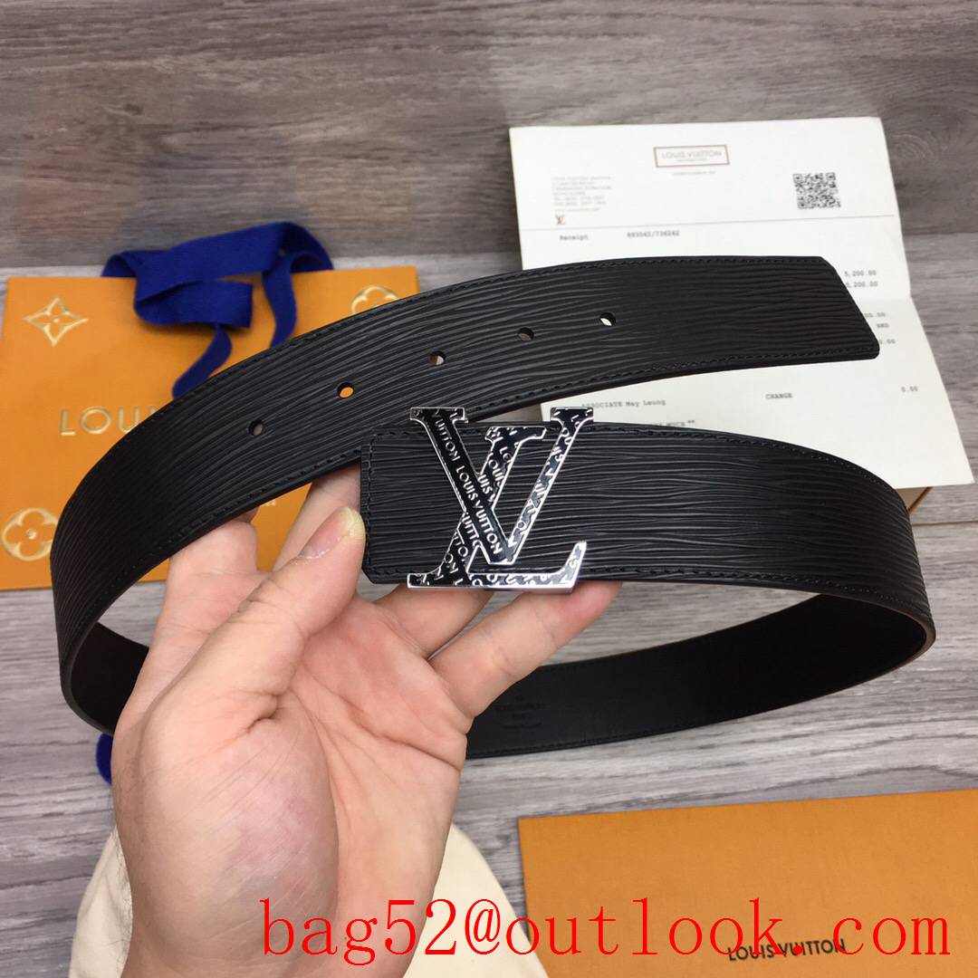 lv Louis Vuitton 40mm epi leather new initiales buckle belt 3 colors