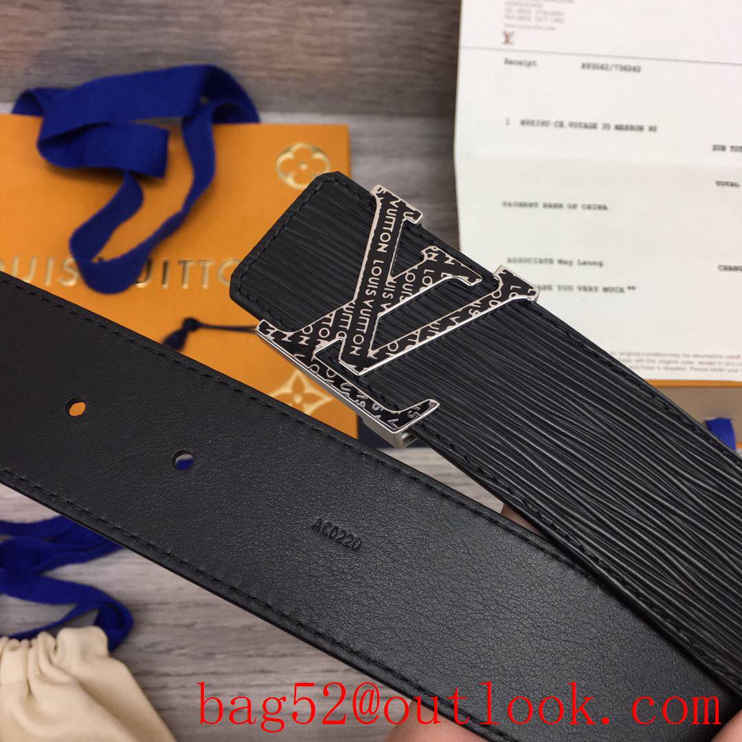 lv Louis Vuitton 40mm epi leather new initiales buckle belt 3 colors
