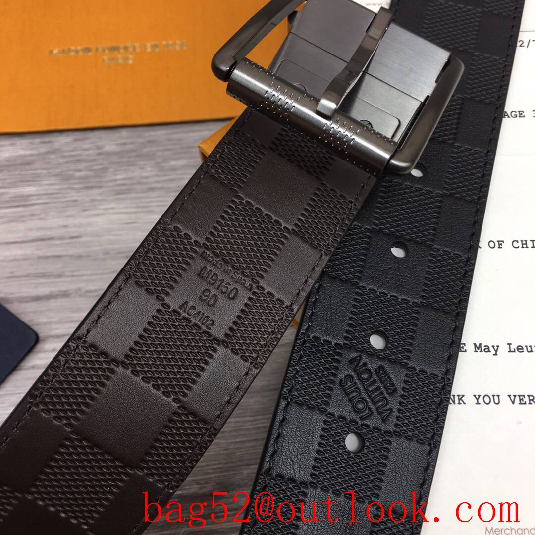 lv Louis Vuitton 40mm damier leather pin buckle reversible belt 5 colors