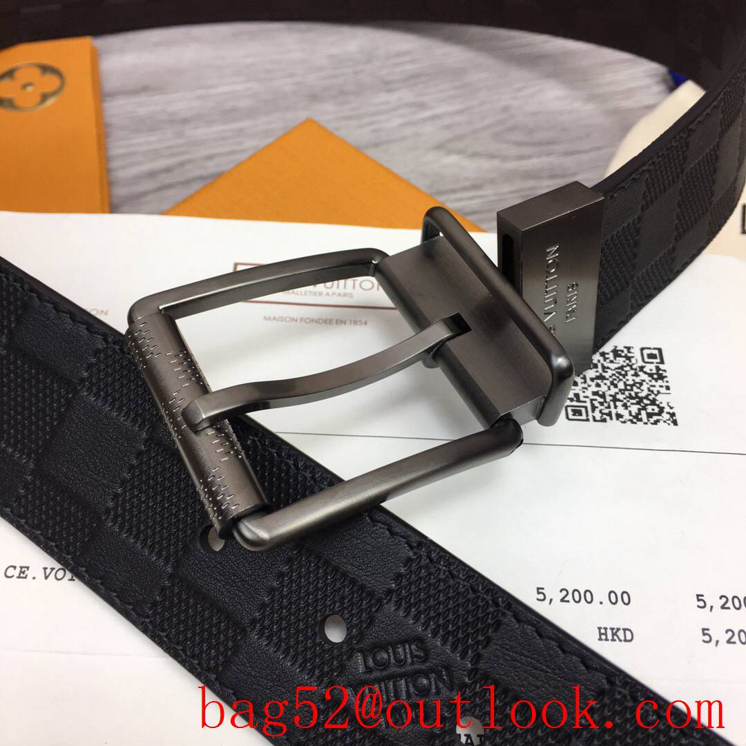 lv Louis Vuitton 40mm damier leather pin buckle reversible belt 5 colors