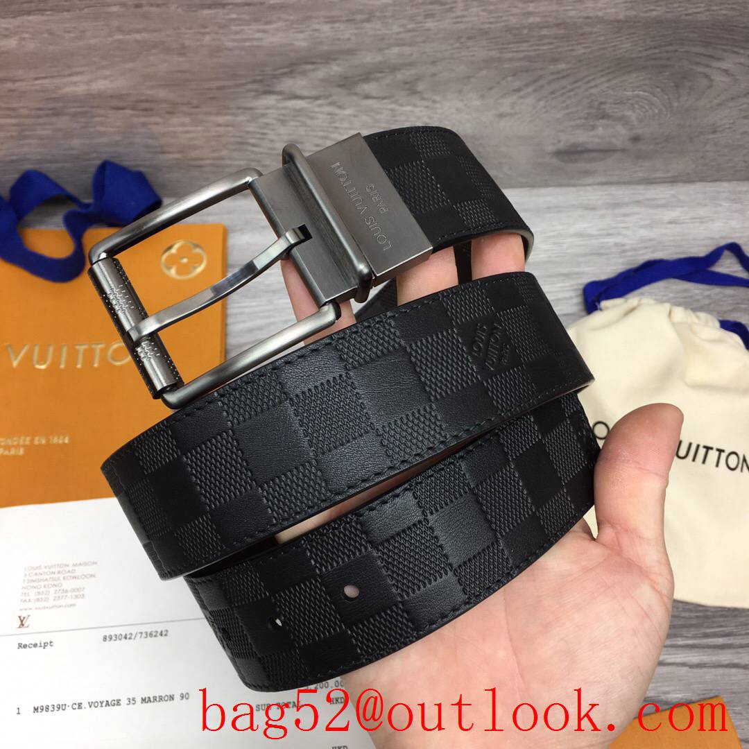 lv Louis Vuitton 40mm damier leather pin buckle reversible belt 5 colors