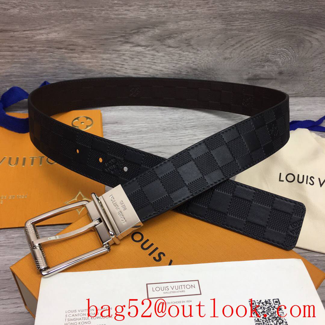 lv Louis Vuitton 40mm damier leather pin buckle reversible belt 5 colors