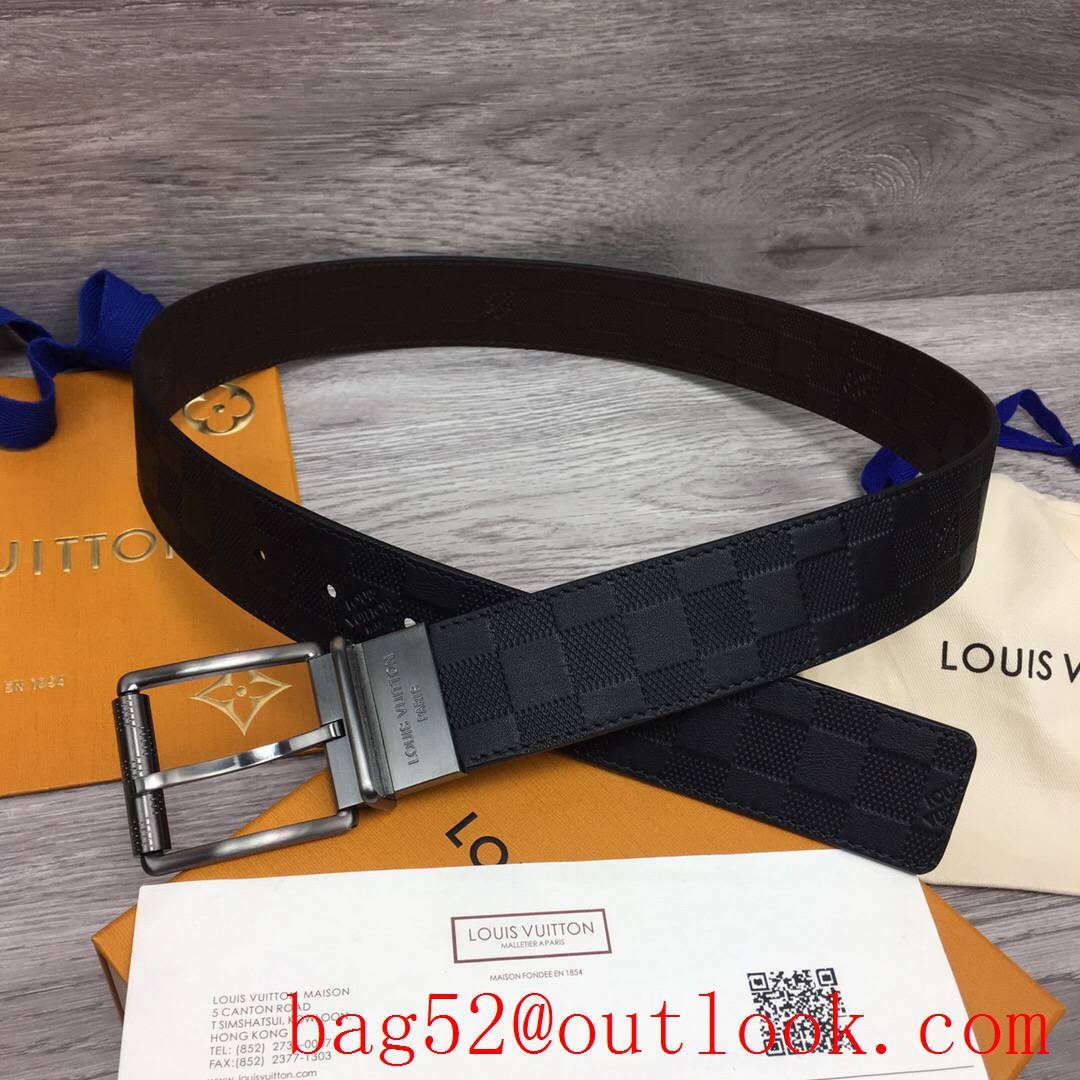 lv Louis Vuitton 40mm damier leather pin buckle reversible belt 5 colors