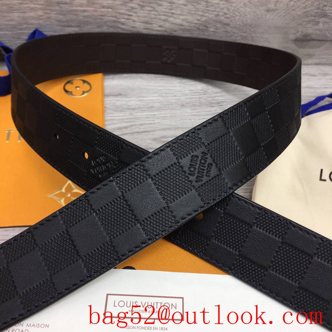 lv Louis Vuitton 40mm damier leather pin buckle reversible belt 5 colors