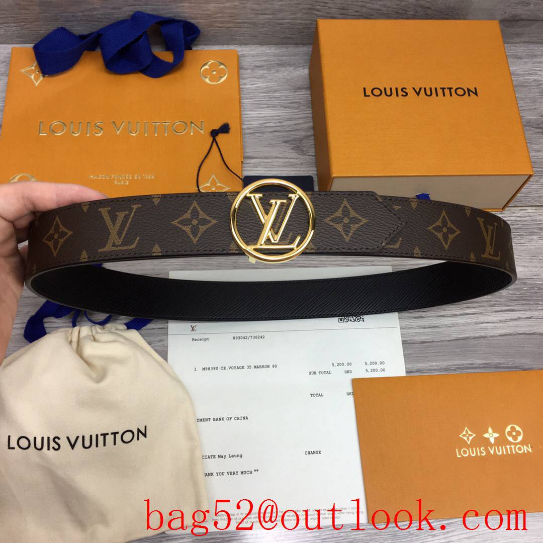 lv Louis Vuitton 35mm monogram v epi leather belt 5 colors
