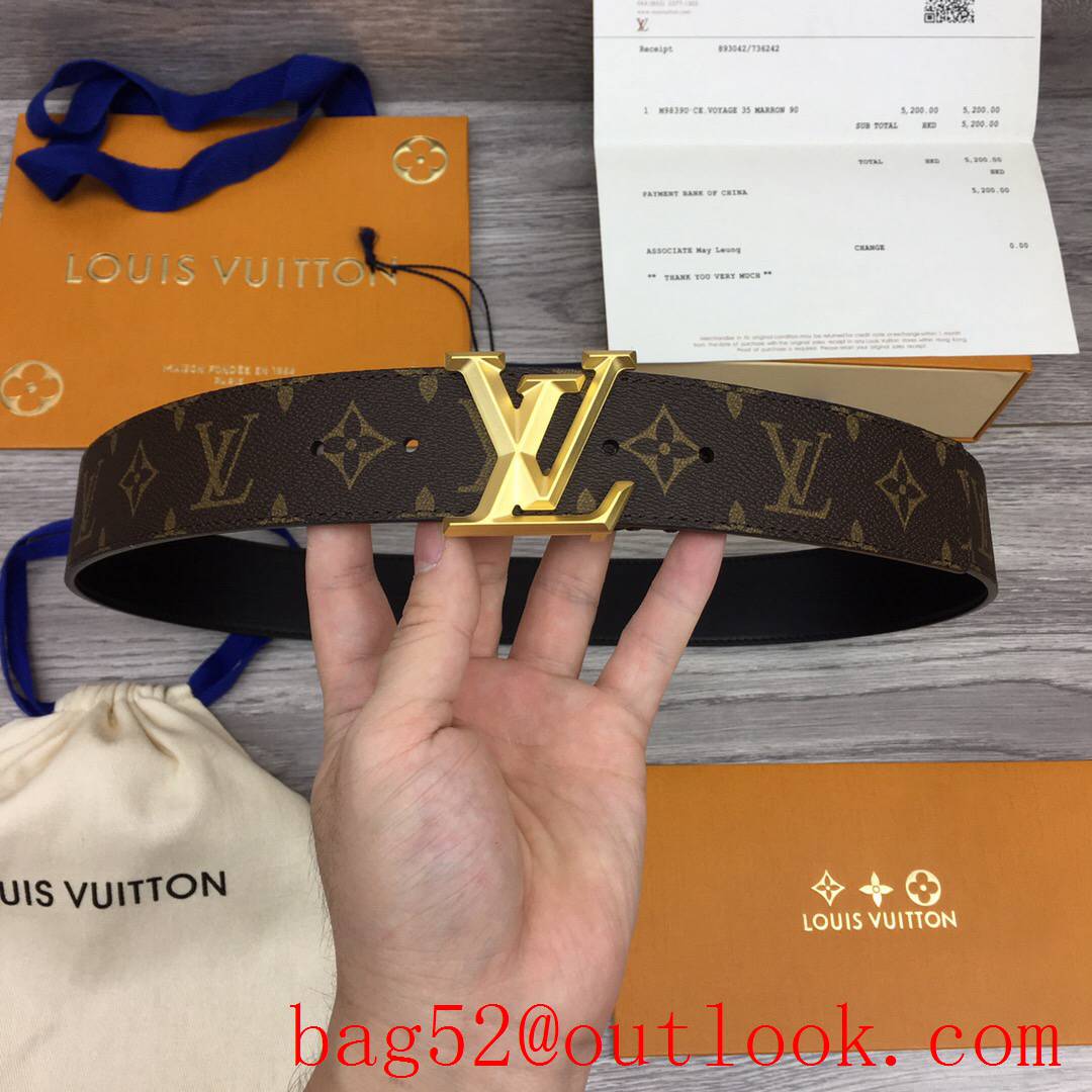 lv Louis Vuitton 40mm new leather belt M0422U 6 colors