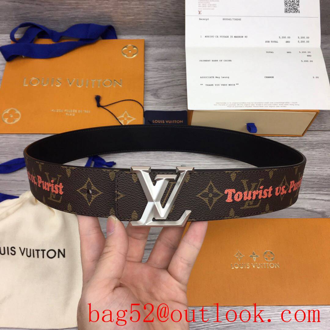 lv Louis Vuitton 40mm new leather belt M0422U 6 colors