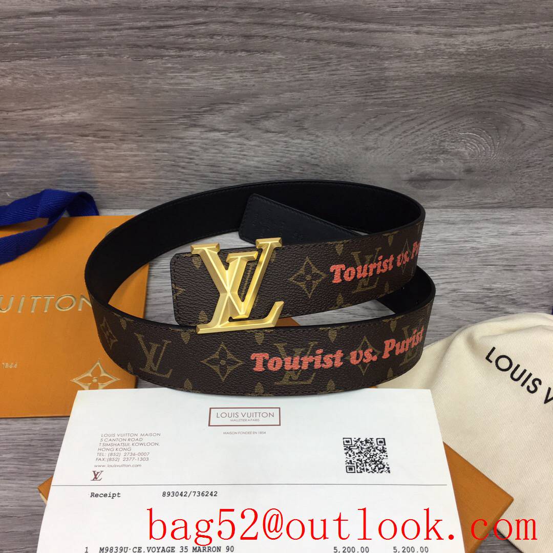 lv Louis Vuitton 40mm new leather belt M0422U 6 colors