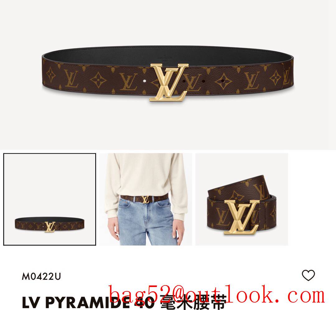 lv Louis Vuitton 40mm new leather belt M0422U 6 colors