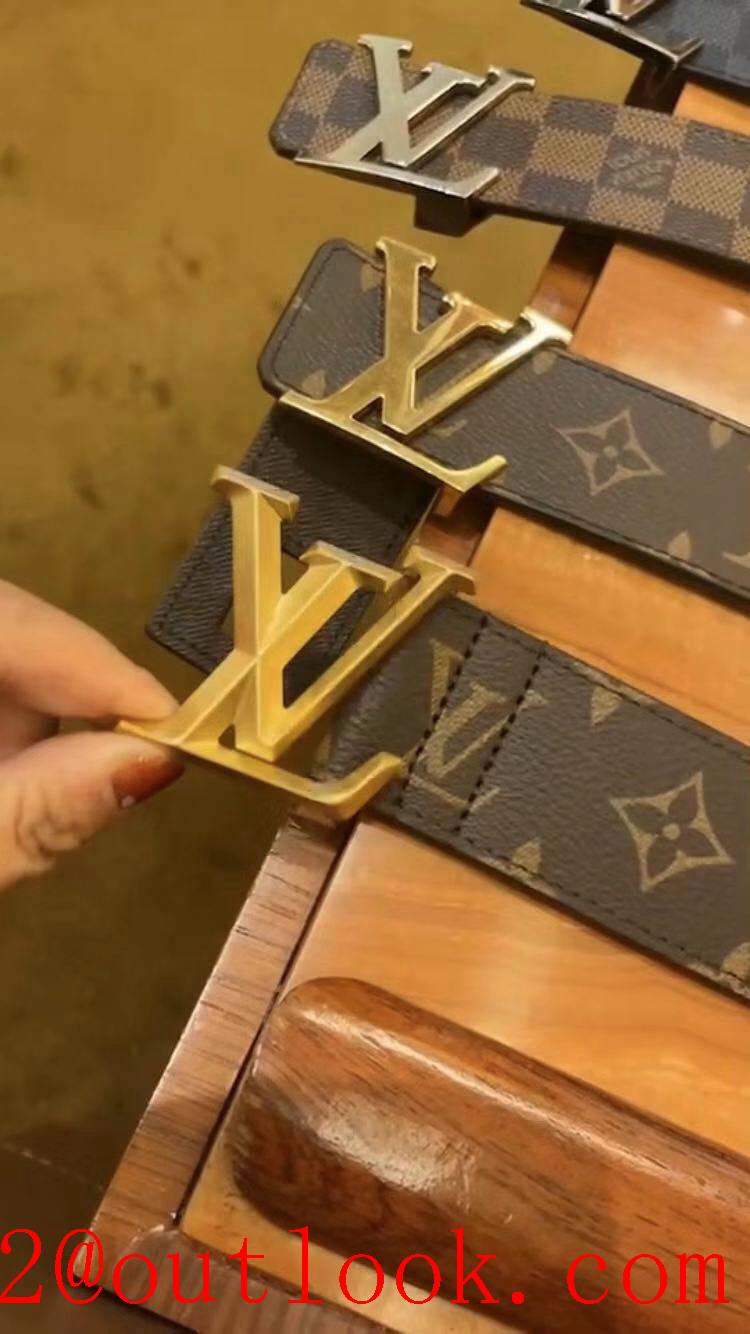 lv Louis Vuitton 40mm new leather belt M0422U 6 colors