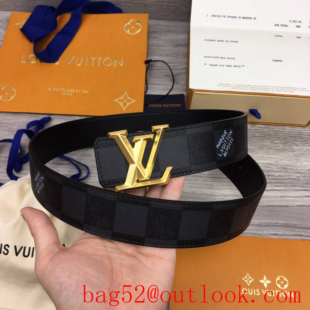 lv Louis Vuitton 40mm black damier leather 3 colors