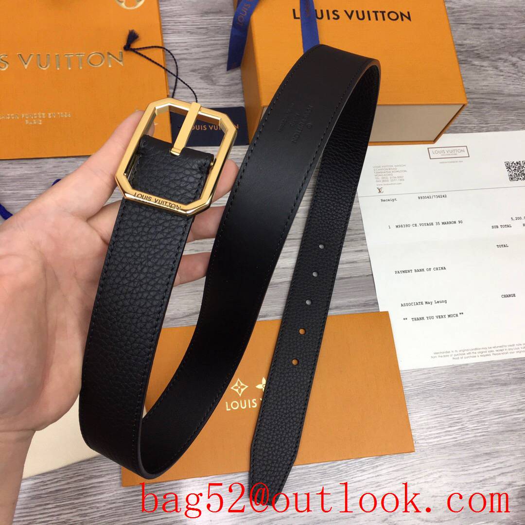 lv Louis Vuitton 35mm black togo v smooth leather 2 colors