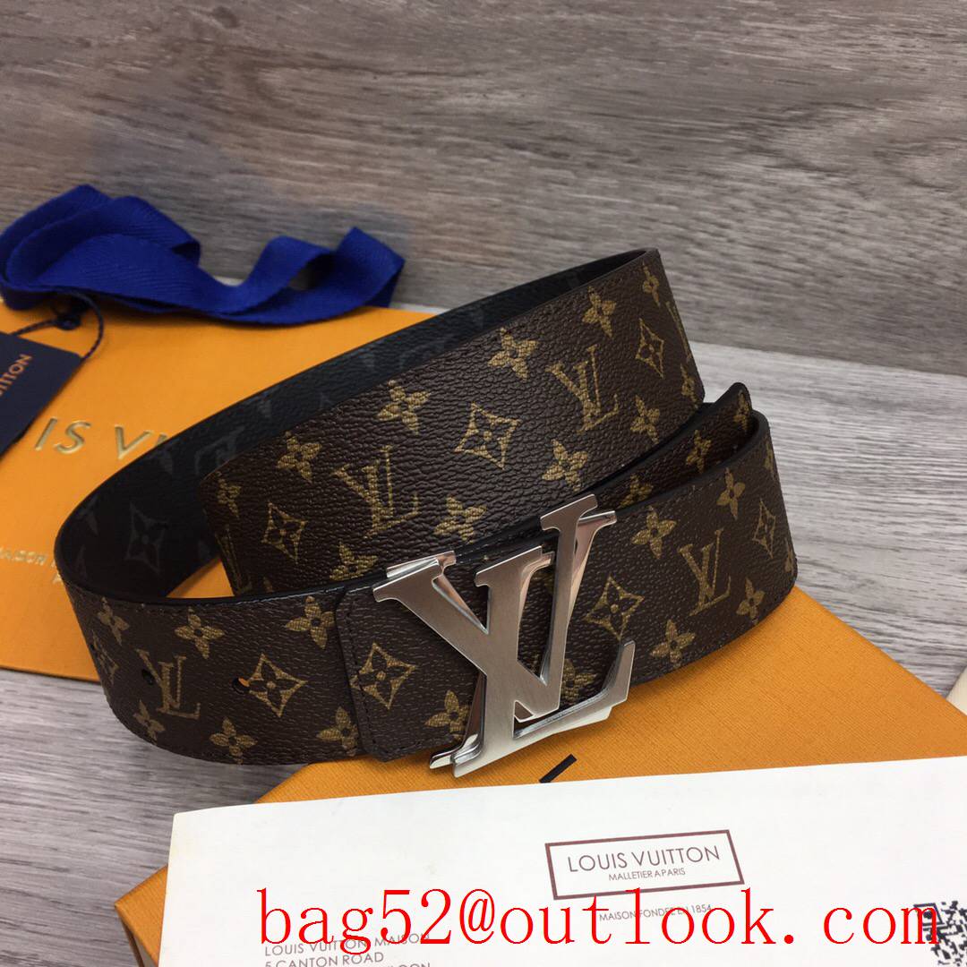 lv Louis Vuitton 40mm NBA leather shake buckle belt 4 colors