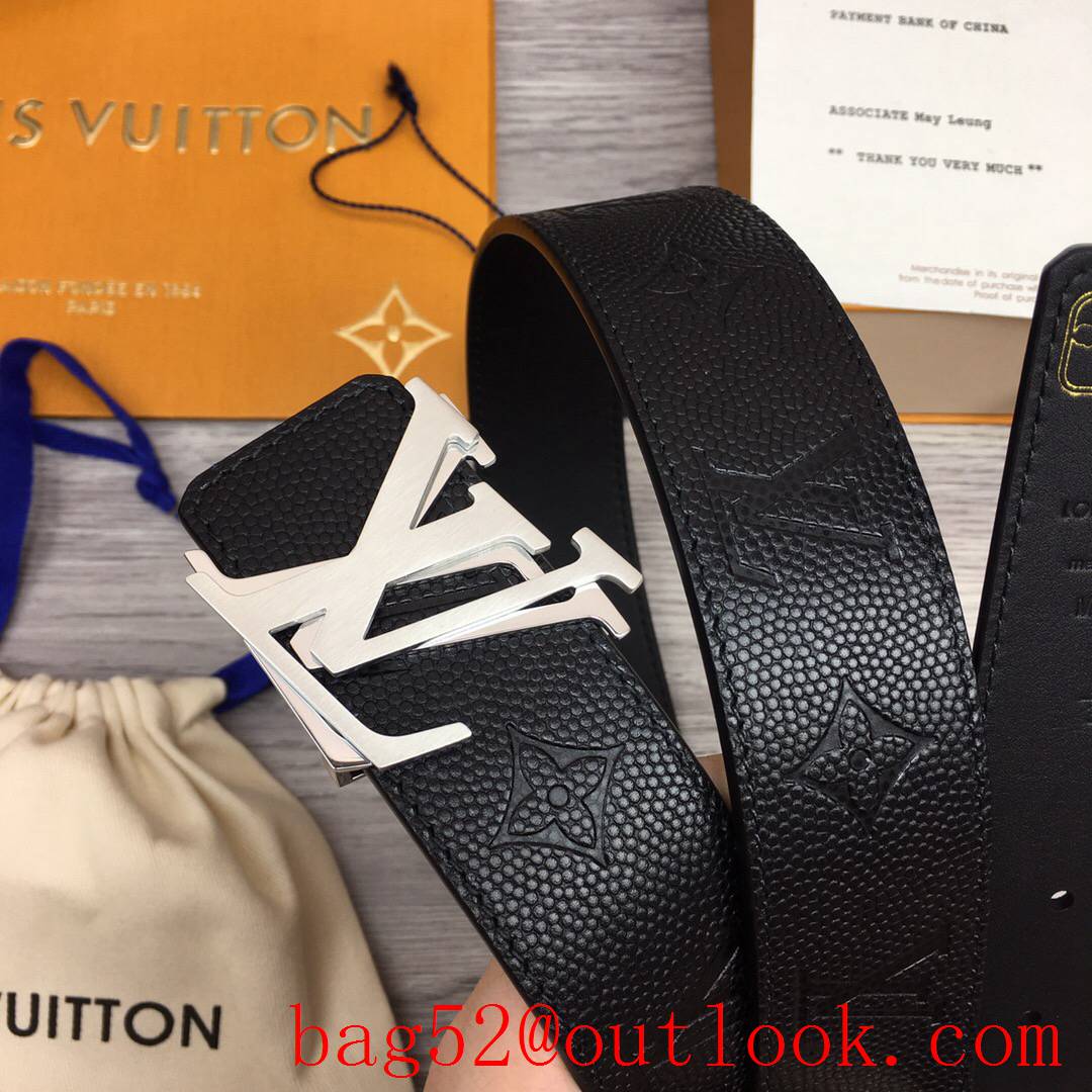 lv Louis Vuitton 40mm NBA leather shake buckle belt 4 colors