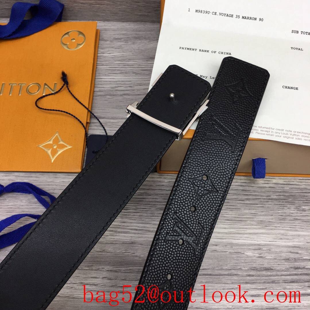 lv Louis Vuitton 40mm NBA leather shake buckle belt 4 colors