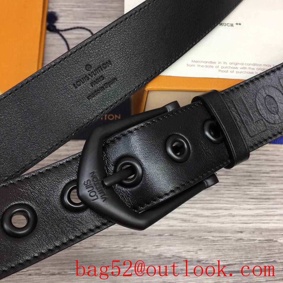 lv Louis Vuitton 35mm smooth leather pin buckle belt 3 colors