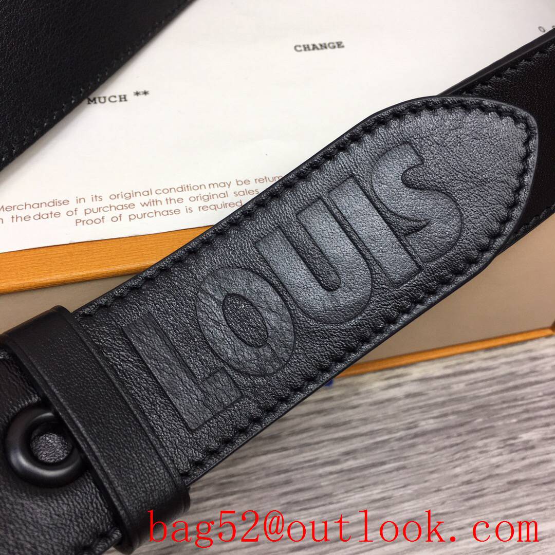 lv Louis Vuitton 35mm smooth leather pin buckle belt 3 colors