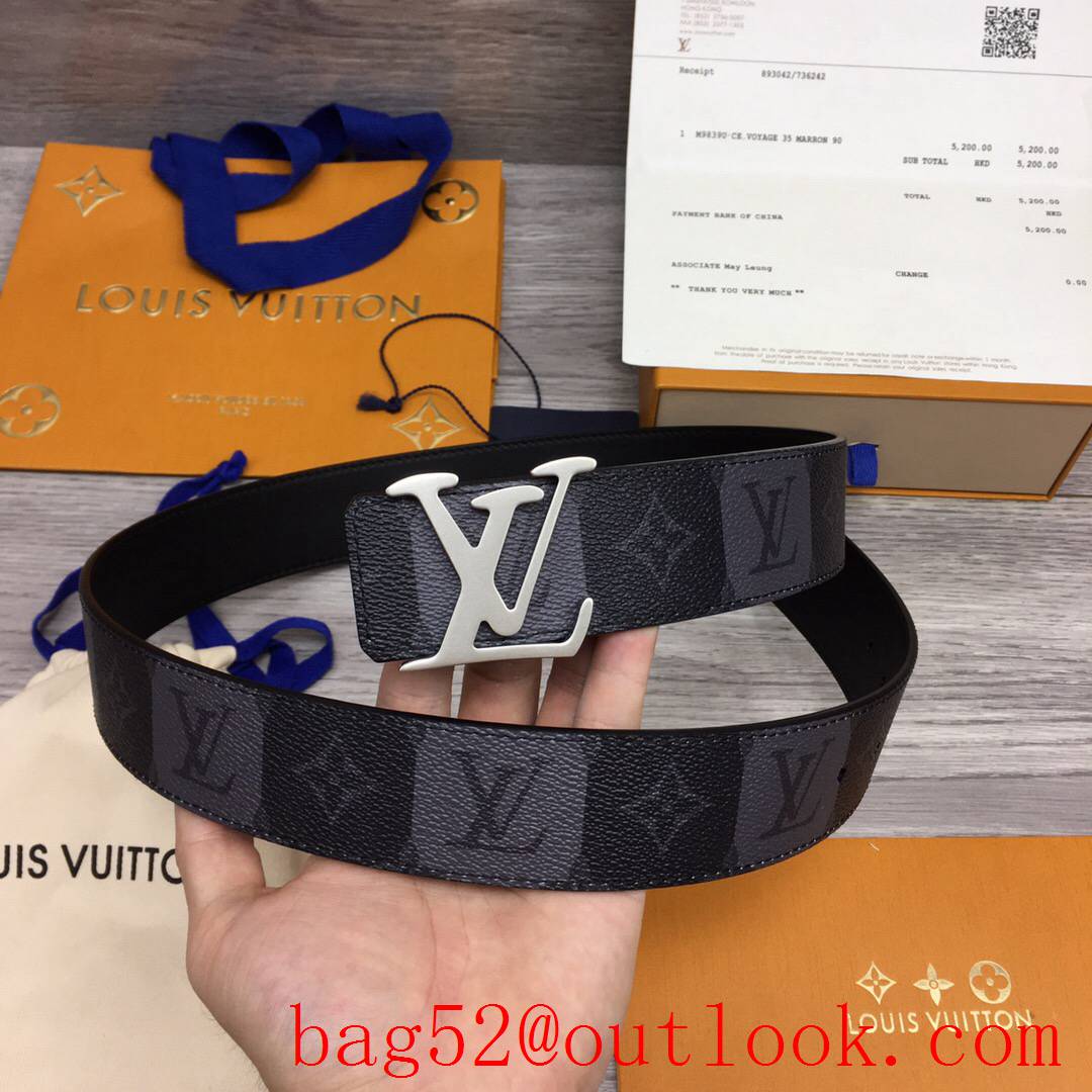 lv Louis Vuitton 40mm damier v monogram initiales buckle belt 2 colors