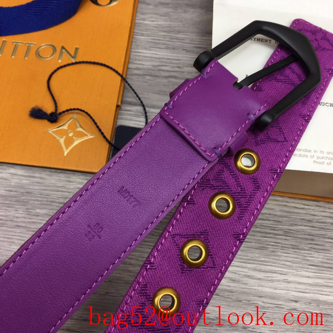 lv Louis Vuitton 35mm cowboy leather pin buckle belt 3 colors