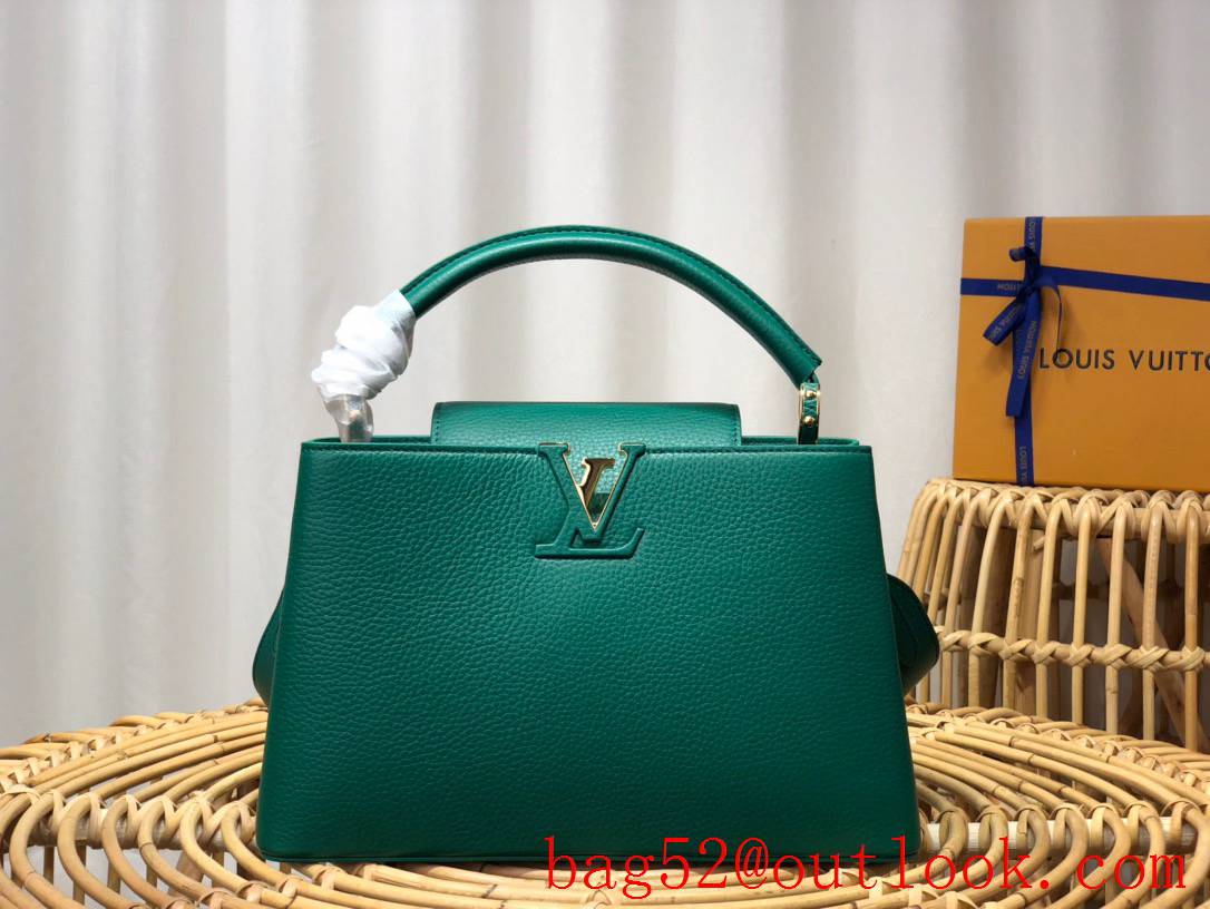 Louis Vuitton LV Capucines Medium Bag Handbag with Taurillon Leather M59434 Green