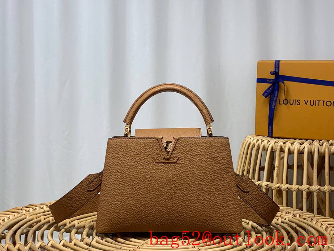 Louis Vuitton LV Capucines BB Bag Handbag with Taurillon Leather M59226 Tan