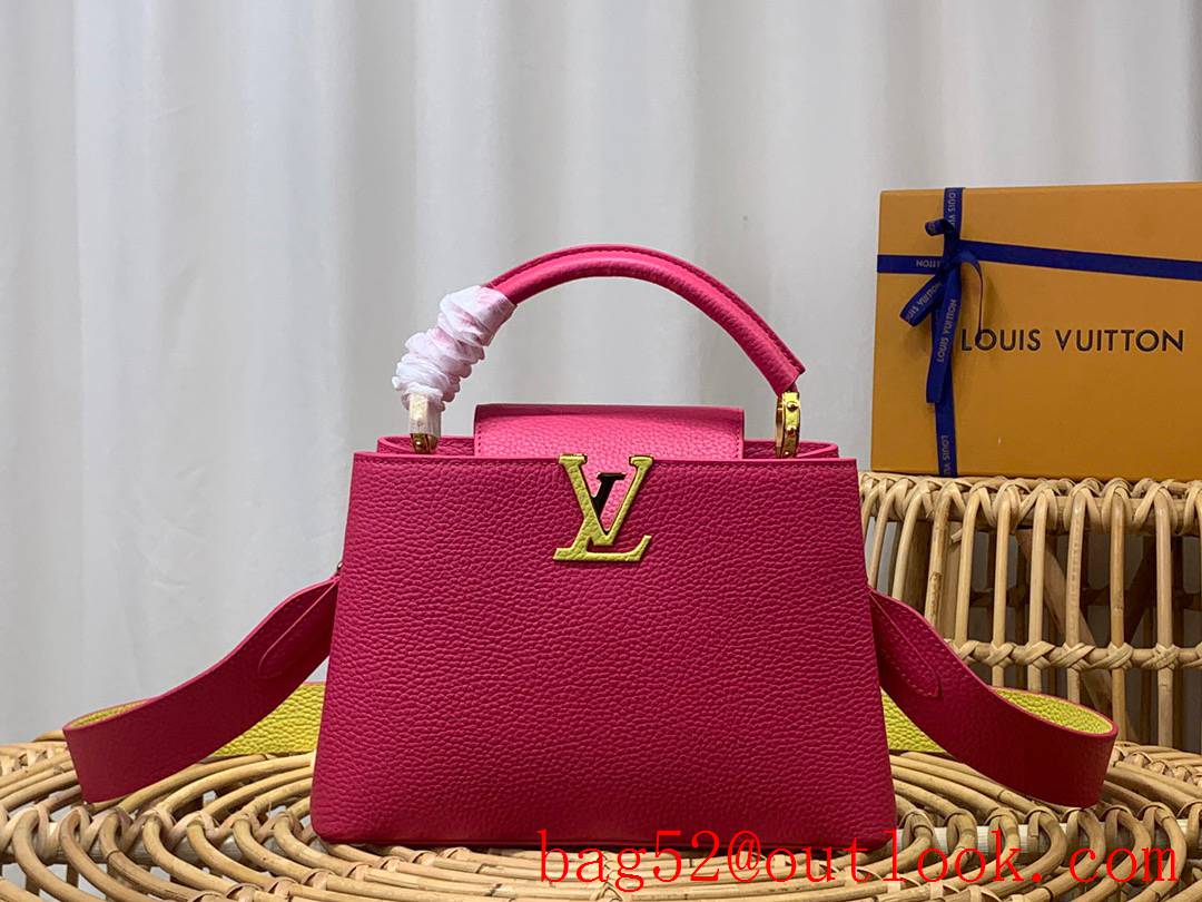 Louis Vuitton LV Capucines BB Bag Handbag with Taurillon Leather M59440 Rose Pink