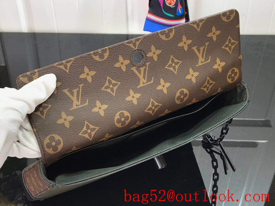 Louis Vuitton LV Monogram Men Pochette Voyage Steamer Bag Handbag M30583 Dark Green