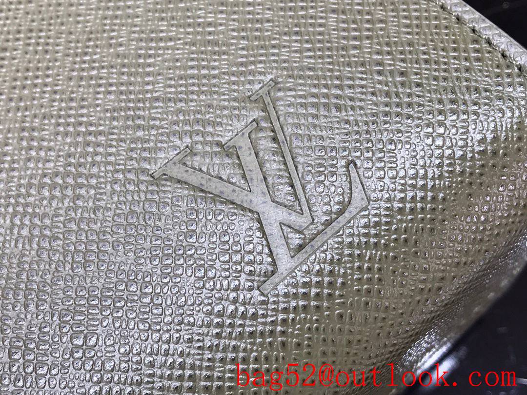 Louis Vuitton LV Men Robusto Leather Messenger Bag Briefcase M30591 Dark Green