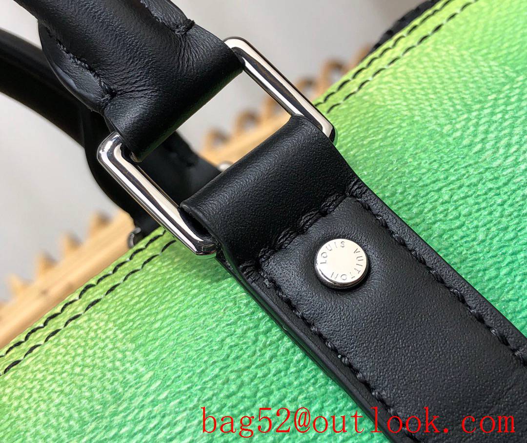 Louis Vuitton LV Men Keepall XS Bag Handbag with Damier Stripes Canvas M59949 Green