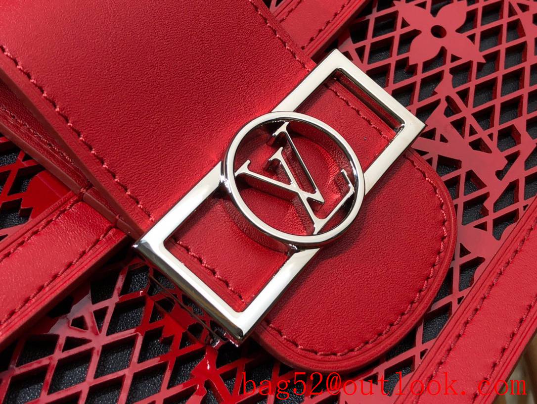 Louis Vuitton LV Dauphine Mini Monogram Lace Shoulder Bag Handbag M20359 Red