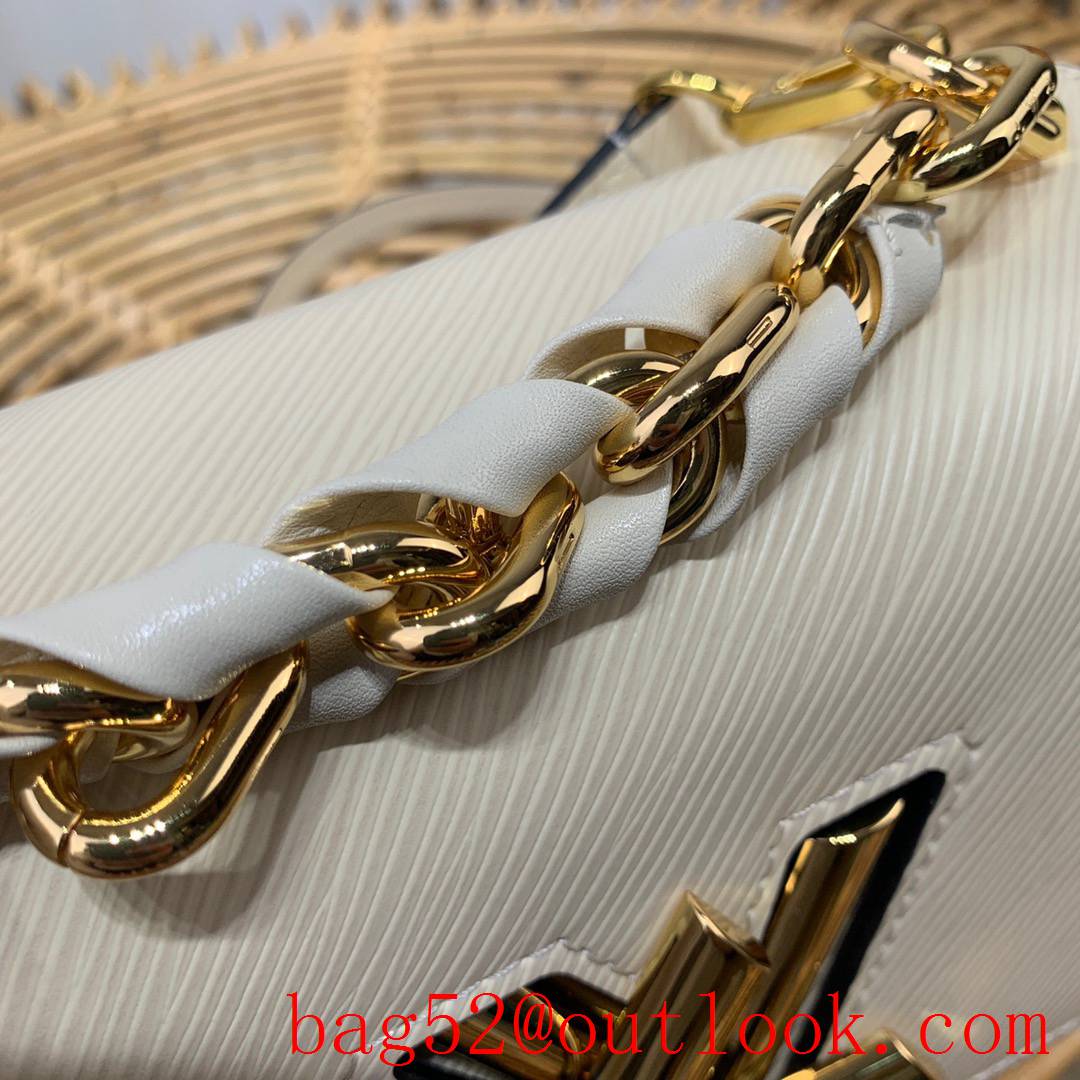 Louis Vuitton LV Twist Small Woven Epi Leather Shoulder Bag Handbag M50332 Cream