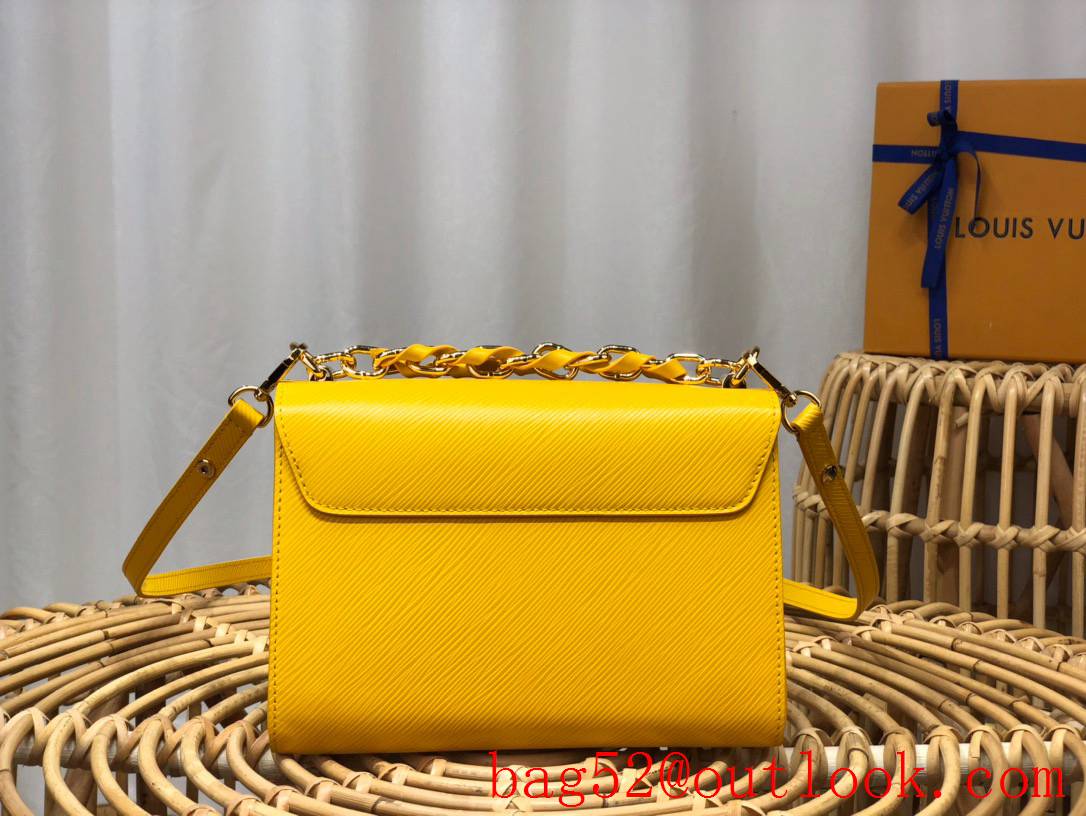 Louis Vuitton LV Twist Medium Woven Epi Leather Shoulder Bag Handbag M50280 Yellow