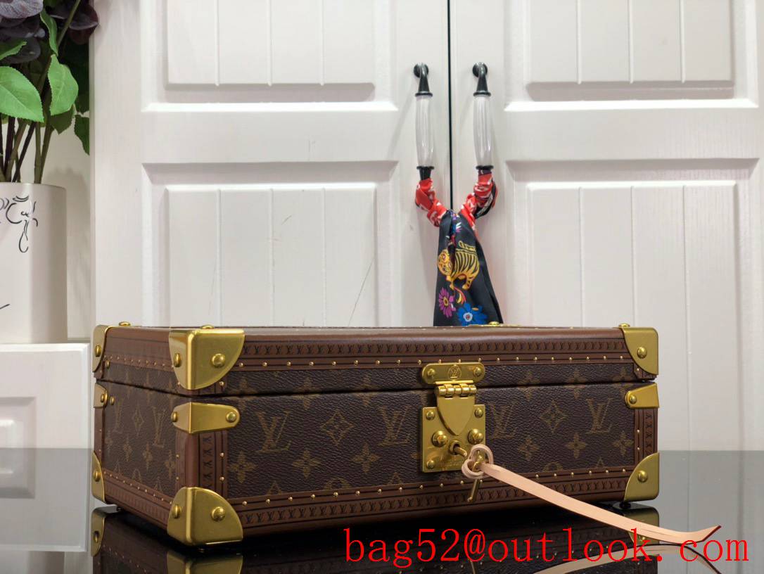 Louis Vuitton LV Men Bisten Watch Suitcase Box Bag with Monogram Canvas M21286 Rose