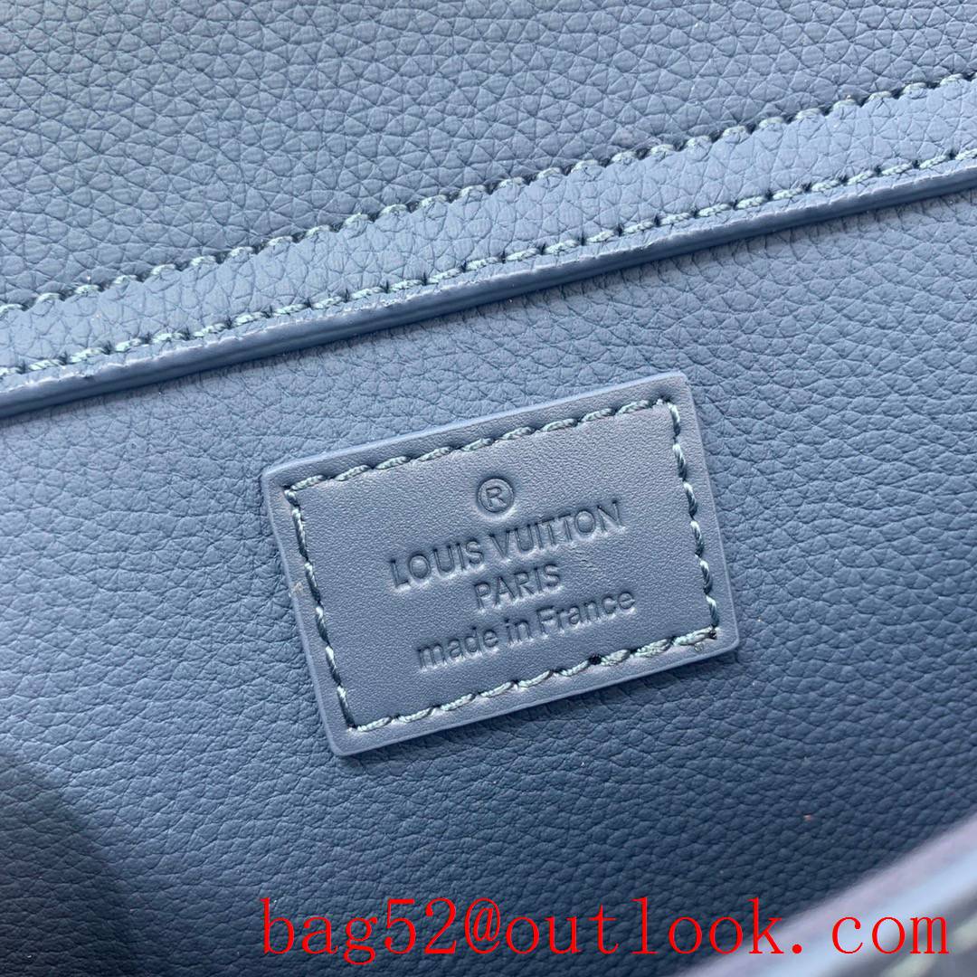 Louis Vuitton LV Men New Sling Aerogram Grained Leather Shoulder Bag Navy M57081