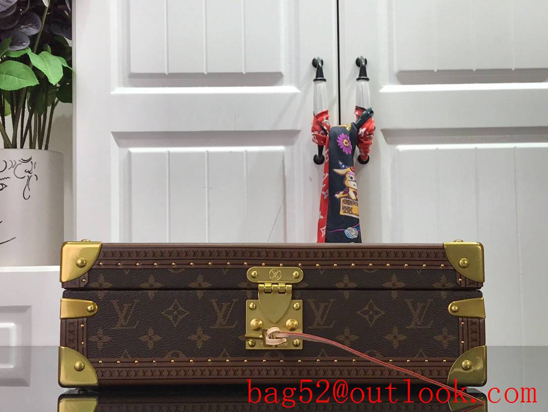 Louis Vuitton LV Men Bisten Watch Suitcase Box Bag with Monogram Canvas M21286 Red