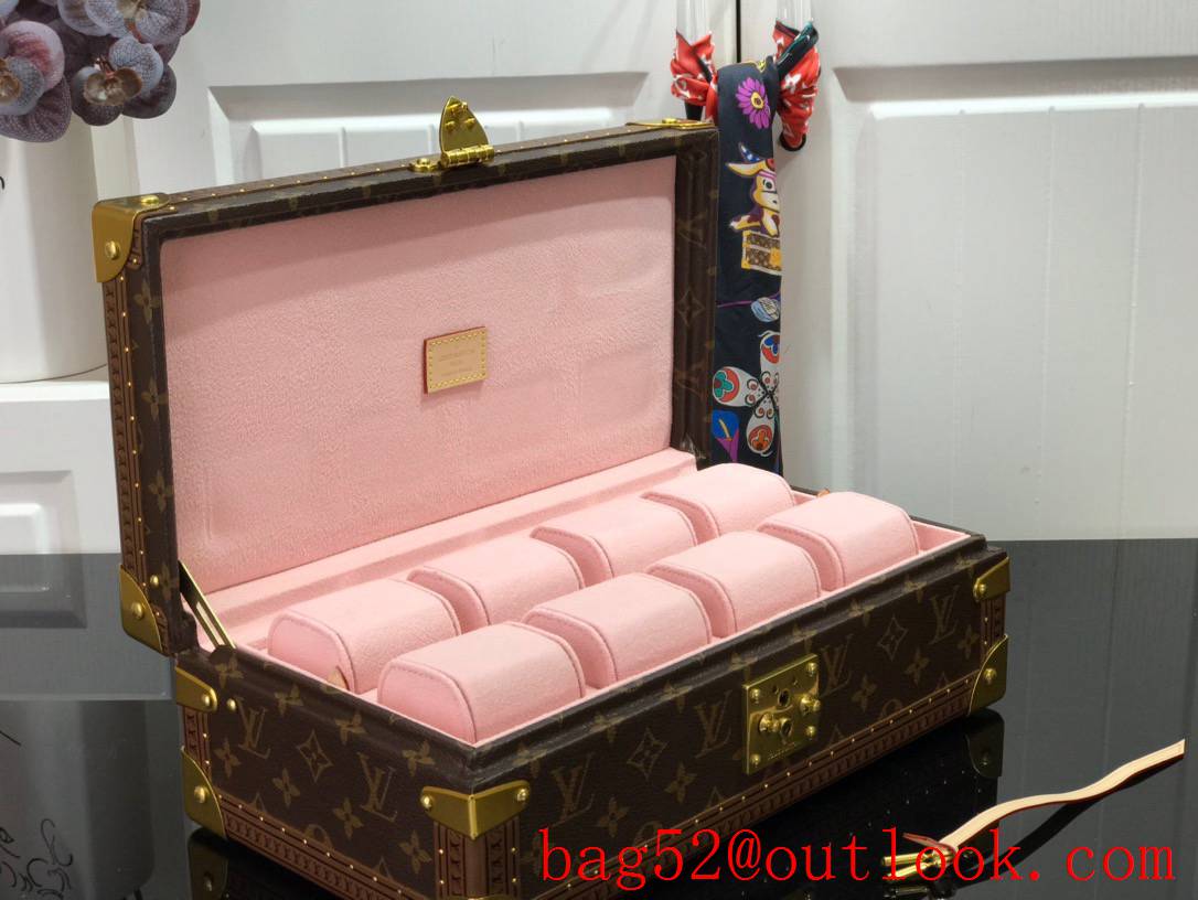 Louis Vuitton LV Men Bisten Watch Suitcase Box Bag with Monogram Canvas M21286 Pink
